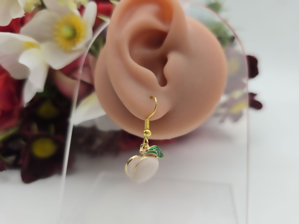 Pfirsich Ohrringe goldfarben